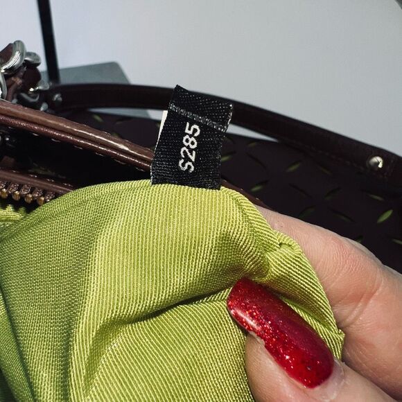 Kate Spade Laser Cut Chain Double Handle Shoulder Leather Bag - Picture 10 of 16